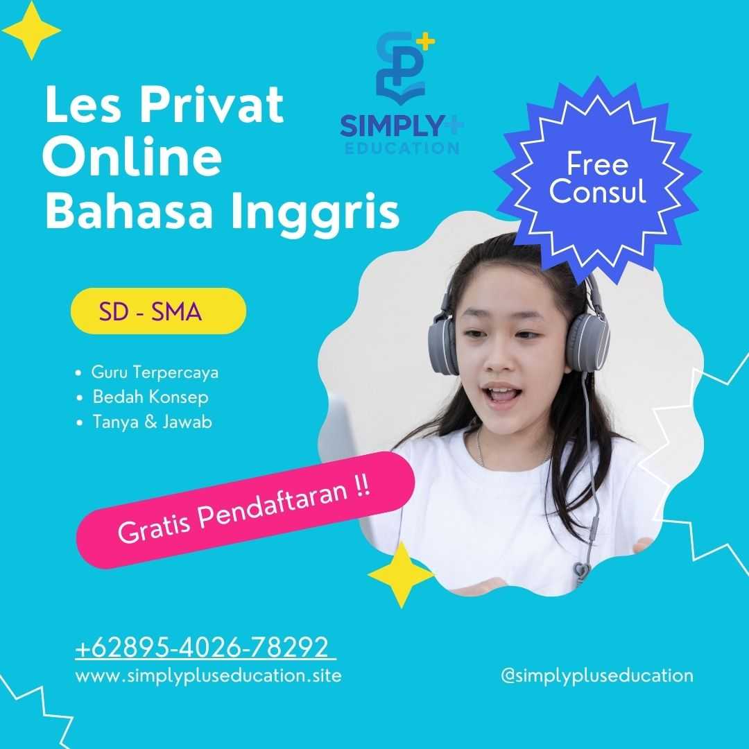 Les Privat Online Bahasa Inggris SD–SMA | Guru Berpengalaman & Gratis Konsultasi